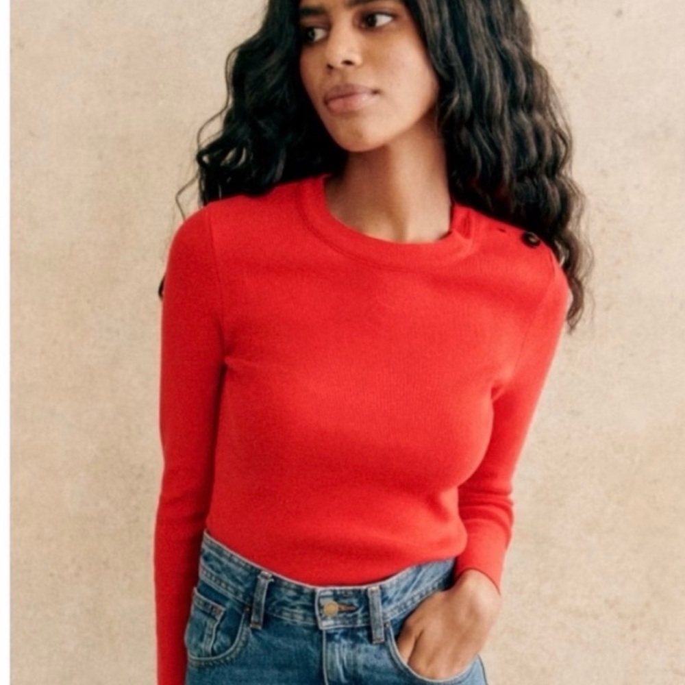 SEZANE Mathis Jumper - Red - Size Small